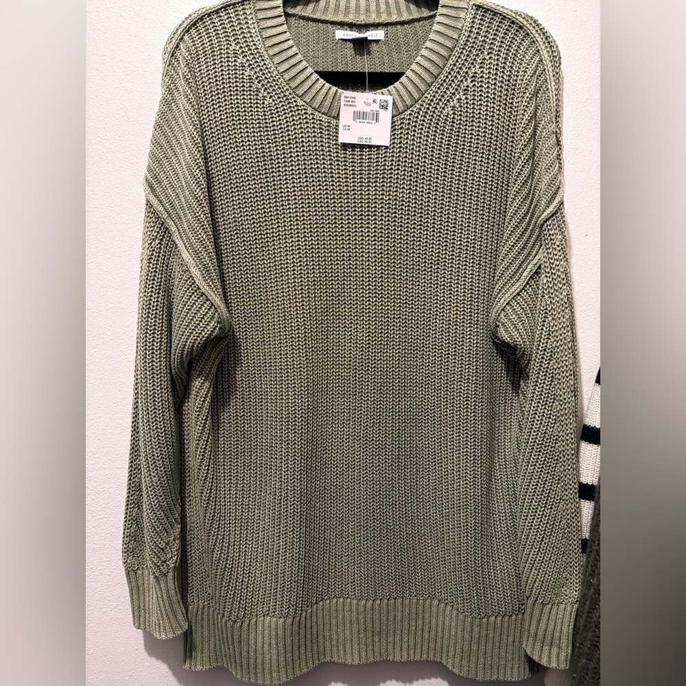 Womens Knit Green Sweater